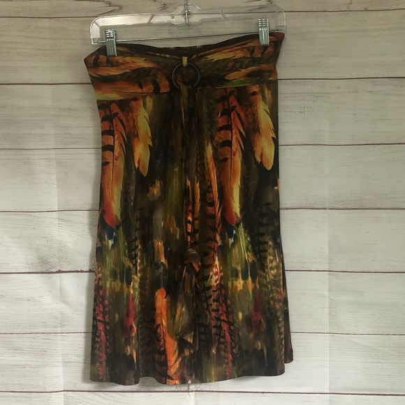 Love Tease Brown Multicolor Halter Blouse Size S - Picture 1 of 5